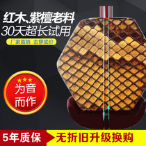 Suzhou red sandalwood professional performance performance old mahogany erhu beginner grade adult children general high-grade musical instrument