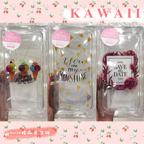 Japan DAISO Iphone6 6s 7 cute transparent sequin wreath mobile phone Protective case set
