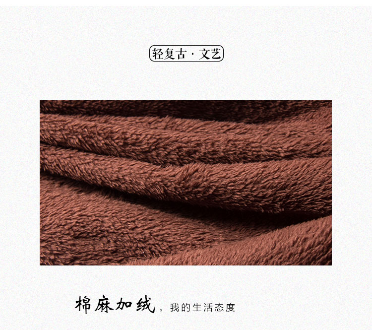 Áo khoác cotton và vải lanh nữ 2018 thu đông mới rộng kích thước lớn hoa tay dài quốc gia cộng với áo nhung dày dài áo gió áo khoác kaki nữ
