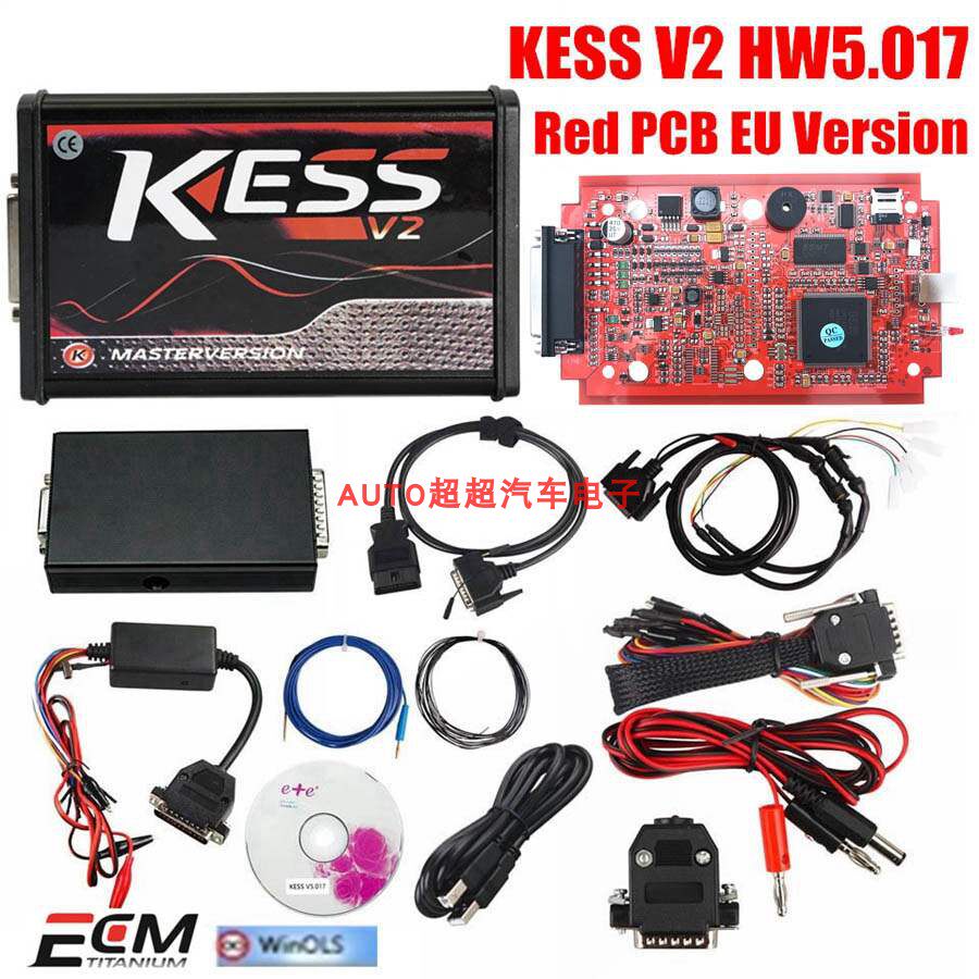 European version of KESS V2 V5 017 2 53 red version green board ECU programmer can be networked without limit of points