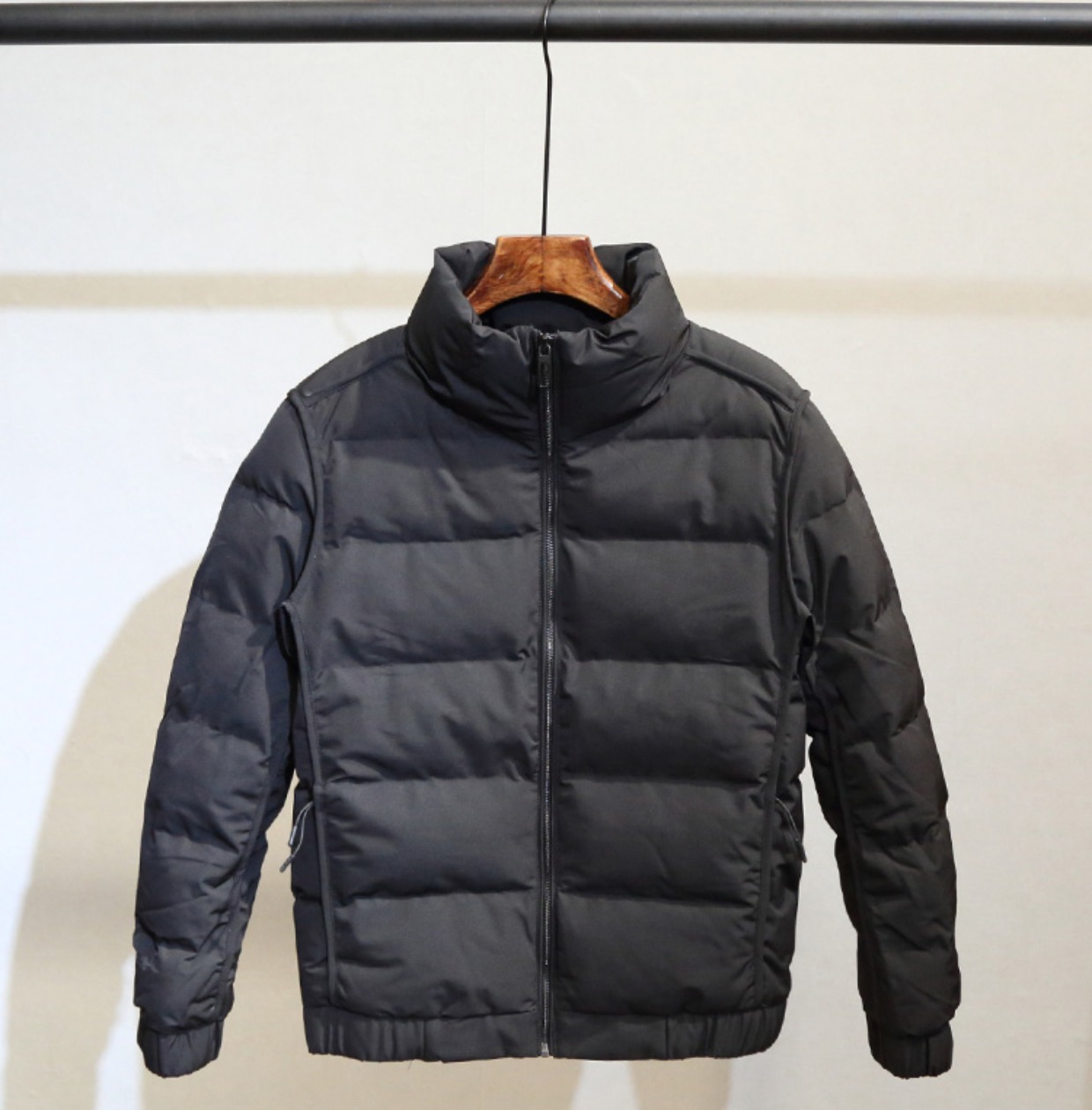 Phiên bản Hàn Quốc của áo thun cổ đứng nam cotton Xã hội thanh niên màu sắc đa năng ấm áp quần áo cotton đẹp trai áo khoác mỏng áo phao nam hàn quốc