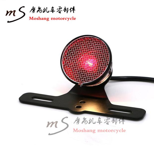 Phụ kiện xe máy Harley Cruise Prince xe retro sửa đổi lưới kim loại phía sau đuôi đèn phanh lắp ráp đèn led xe máy demi