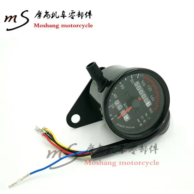 Xe máy dụng cụ sửa đổi retro / Honda CG125 xe máy LCD mét km / LED đôi số dặm