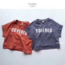 South Korean custom made male and female short sleeve pure cotton short letter T-shirt jacket head cool and comfortable blouse