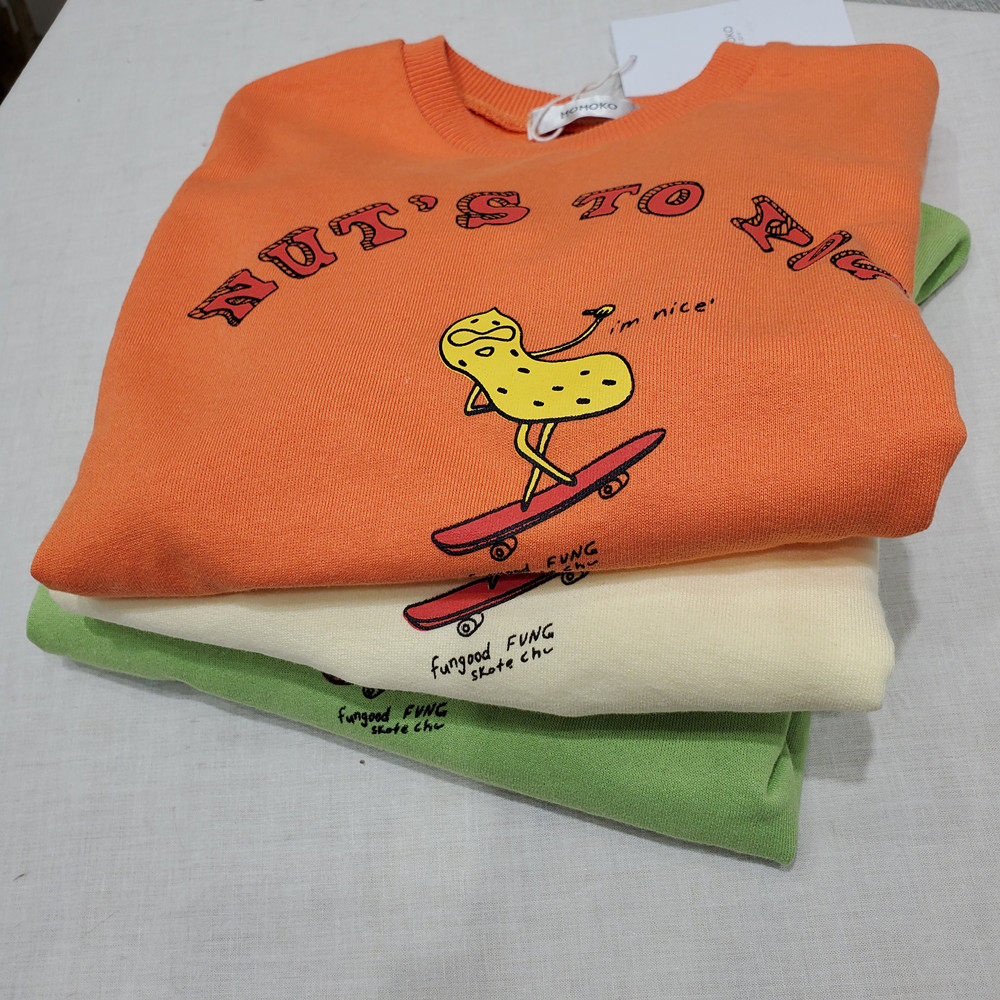 Exclusive custom Korea 2022 Spring - summer boys and girls funny pure color cute leisure cartoon pea jacket