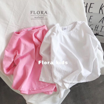 Exclusive customised pure cotton long T-shirt male and female children long T-shirt street wind cavity tone OVERSIE spring summer jersey