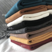 South Korea thickened long sleeve T-shirt pure color medium high collar male girl girl full cotton bottom shirt autumn winter new warm blouse