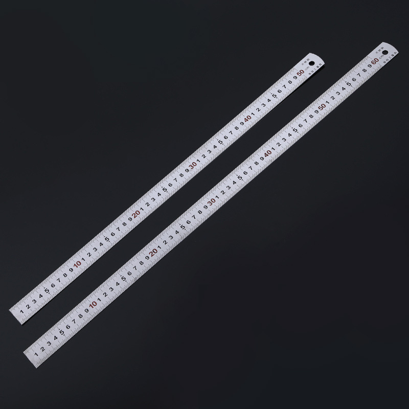 Stainless steel ruler angle ruler steel ruler thickened steel ruler iron ruler graduated scale wood ruler steel ruler