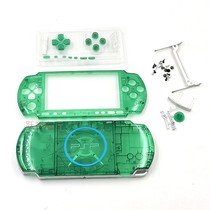 PSP3000机壳水晶盒 透绿替换壳 psp3000游戏机机壳外壳 按键螺丝