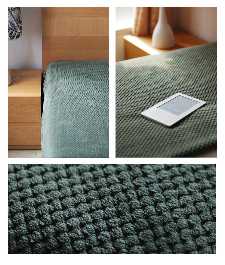 Nhật Bản lưới chăn tốt màu flannel chăn không in san hô nhung giản dị chăn nap chăn chăn - Ném / Chăn chăn lông cáo