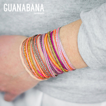 3mm-Spain Guanabana brand hand woven stacked contrast color ultra-fine womens hand rope bracelet spot