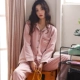 Đồ ngủ dài tay Nam Cực cotton nữ mùa xuân và mùa thu áo len ngọt ngào phù hợp với phần mỏng nữ mùa thu và mùa đông dịch vụ nhà