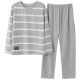 Antarctic pajamas men's spring and autumn pure cotton long-sleeved youth men's summer thin casual large size home wear