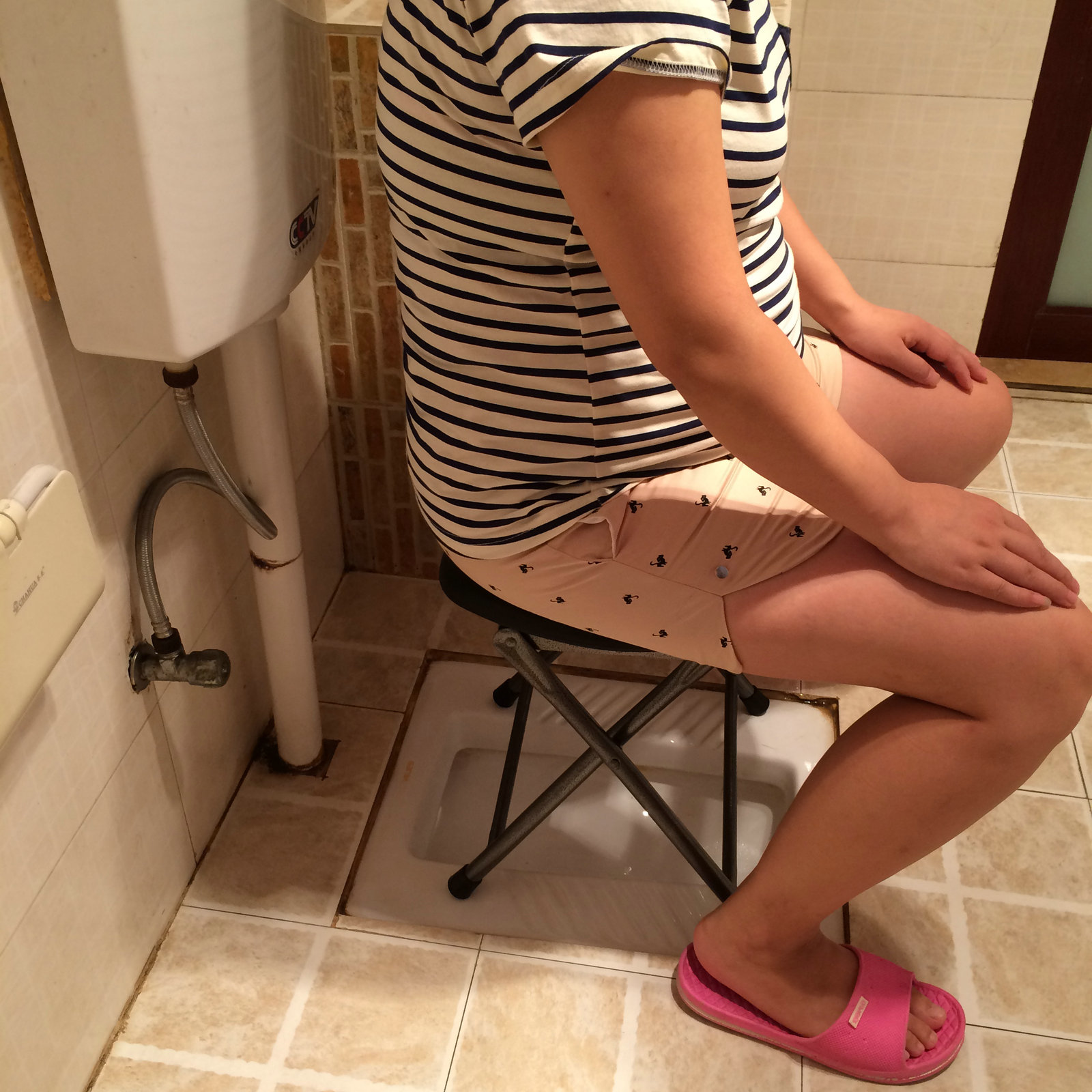 Shang Xi 35CM high sitting toilet chair folding toilet chair mobile toilet chair pregnant woman squat toilet toilet toilet