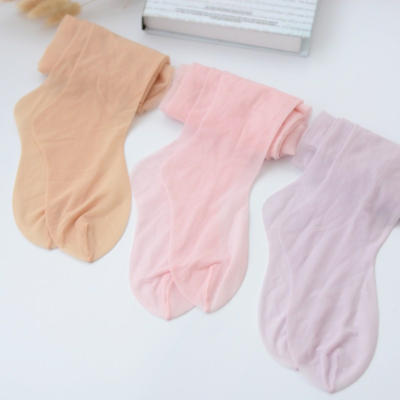 3 pairs of spring and summer ultra-thin flesh-colored stockings with foot-shaped stockings Japanese candy-colored socks Beautiful leg socks socks women