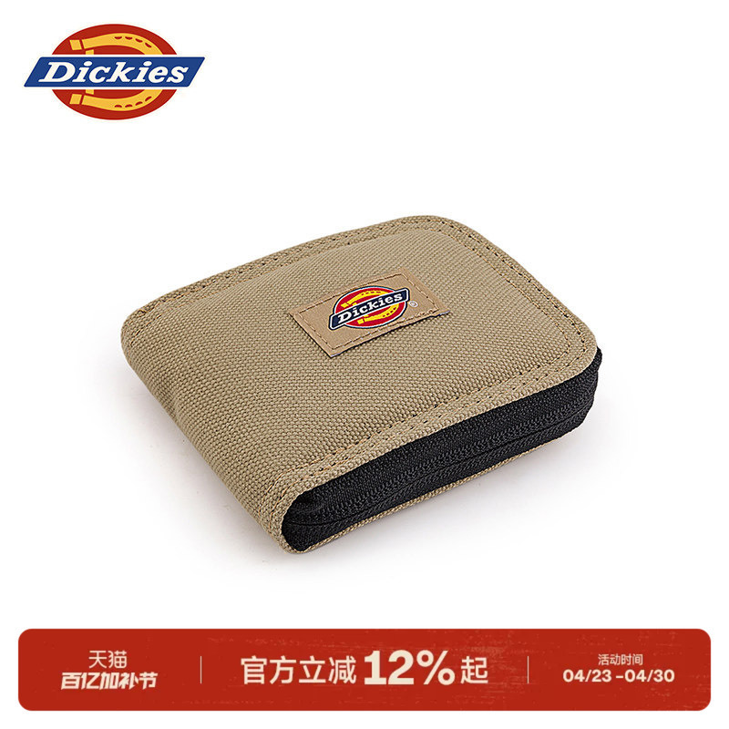 Dickies 24 New Logo Solid Color Canvas Wallet Simple and Elegant Card Holder J