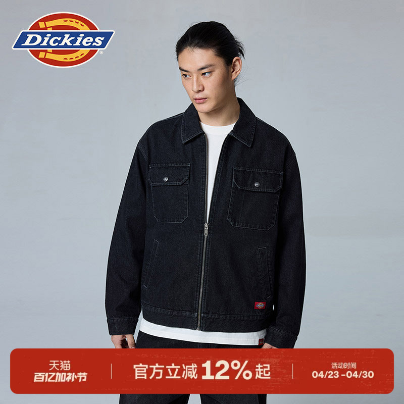 Dickies 26 Spring and Autumn Loose Casual Multi-Pocket Denim Workwear Detroit Jacket for Men and Women J