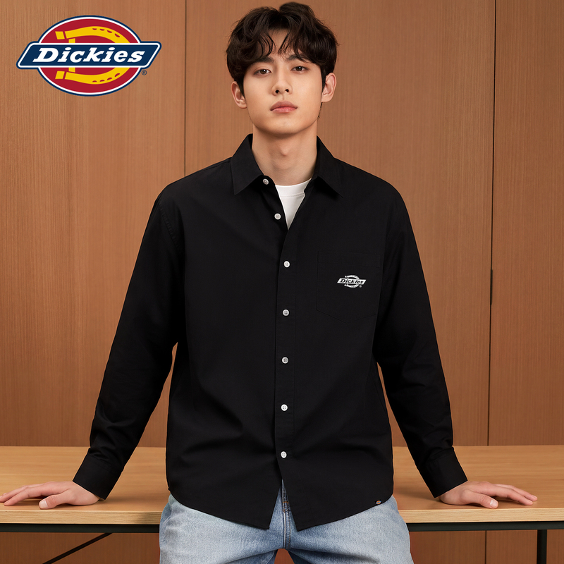 Dickies Pure Cotton Shirt Men's Long Sleeve 2026 Spring and Autum New American Retro Loose Casual Layered Jacket a Dickies Pure Cotton Shirt Men's Long Sleeve 2026 Spring and Autum New American Retro Loose Casual Layered Jacket a