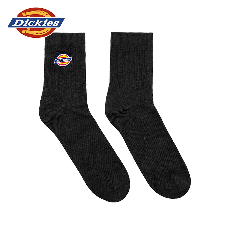 Dickies 2026 Spring and Autumn Sports and Leisure Logo Solid Color Simple Socks Three-Pair Pack J