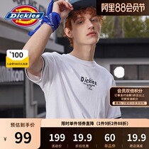 Dickies printing mens short-sleeved T-shirt ins wind summer new comfortable round neck cotton t-shirt casual 8900