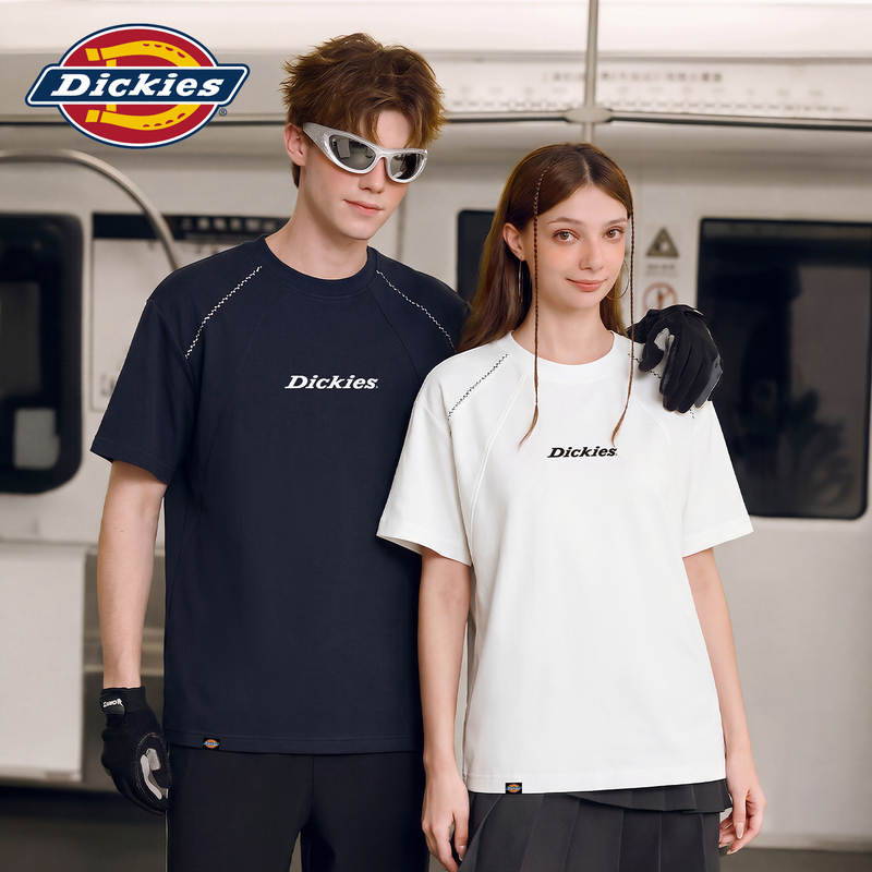 Dickies Men's Short-Sleeve T-Shirt, American Heavy-Duty Deconstructed Hasselblad Line T-Shirt, Niche Design, Summer Wear a Dickies Men's Short-Sleeve T-Shirt, American Heavy-Duty Deconstructed Hasselblad Line T-Shirt, Niche Design, Summer Wear a
