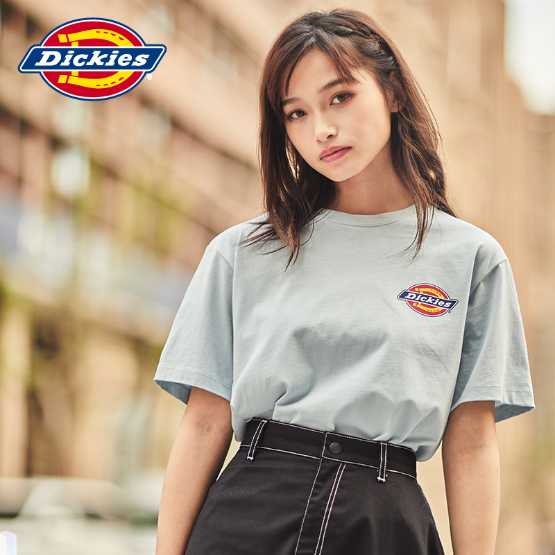 Sky Blue【 white Pre sale 】 Dickies Basic fund Short sleeve T-shirt female   New products Cotton Short T Couple jacket 8905