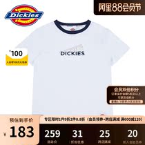 DickiesLOGO letter printing short-sleeved T-shirt Womens summer new shirt white 8822