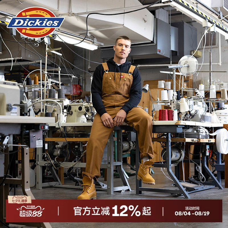 Dickies Men's Canvas Overalls Casual Workwear Jumpsuit Spring and Autumn Style J Dickies Men's Canvas Overalls Casual Workwear Jumpsuit Spring and Autumn Style J