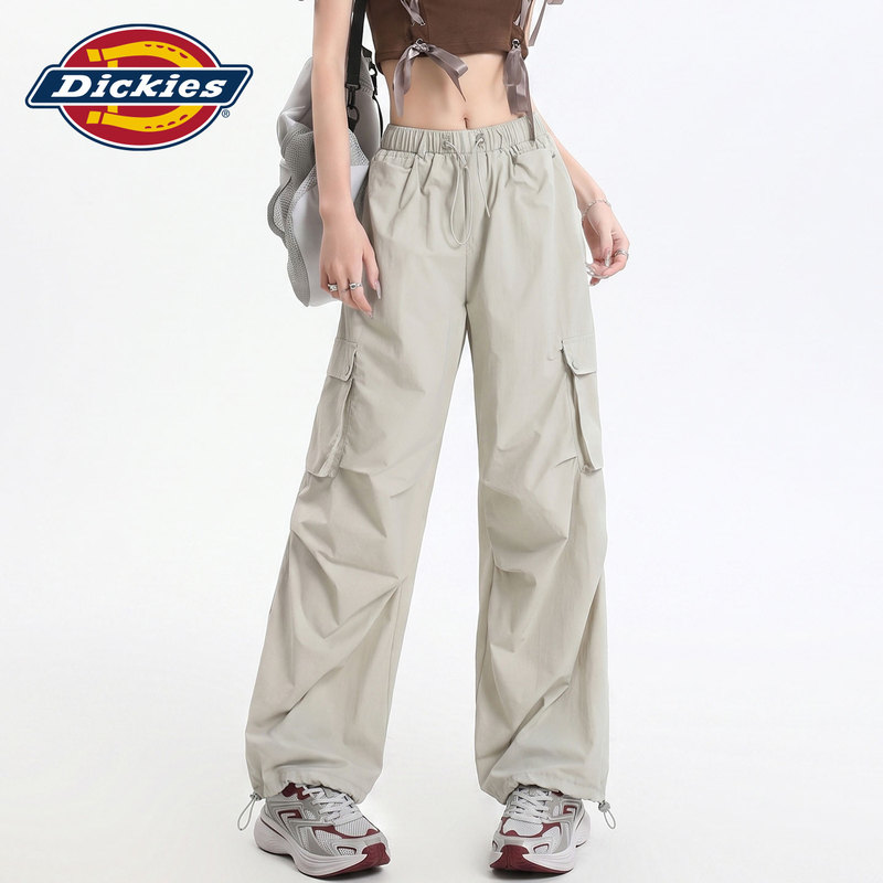 Dickies American-Style Workwear Wide-Leg Pants for Women, High-Waisted, Drapey, Slimming, Relaxed, Floor-Length Pants Y Dickies American-Style Workwear Wide-Leg Pants for Women, High-Waisted, Drapey, Slimming, Relaxed, Floor-Length Pants Y