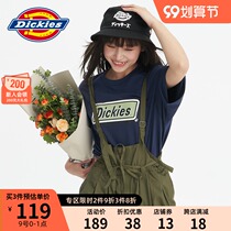 Dickies Alphabet Print Short Sleeve T-Shirt Women Couple Summer New Comfort Round Neck Cotton Short t Loose Top 8906