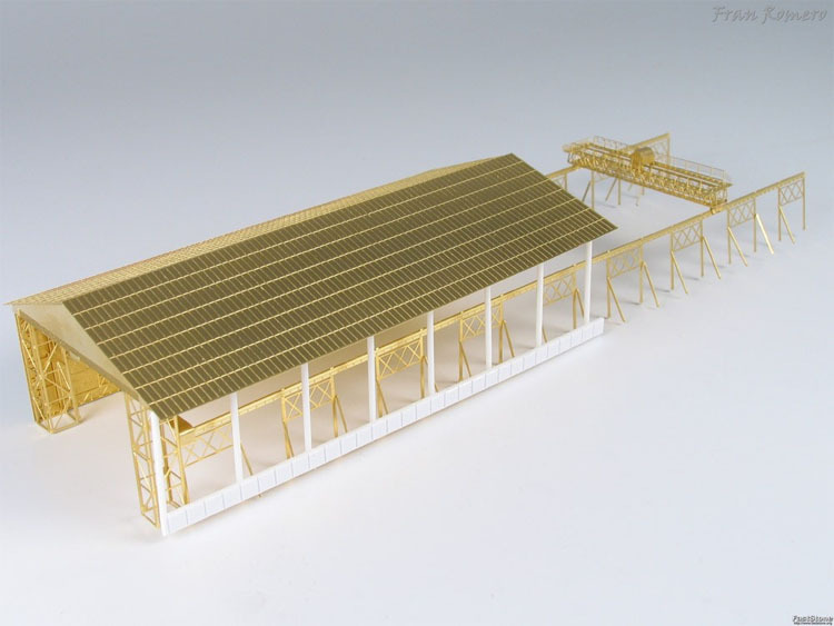 Nw70041 1/700 Shipyard Dock Scene Large Workshop with Vehicles