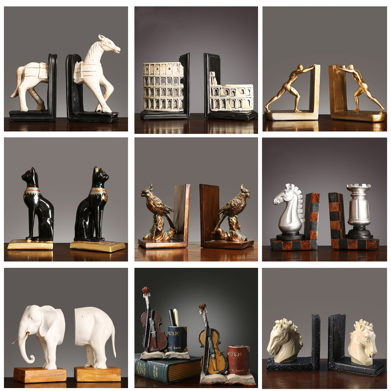 Cross-Border Instant Success Bookends, Bookshelf Ornaments, Light Luxury Bookcases, Creative Office Decorations, Business Gifts