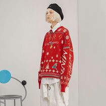 Ideal Christmas Monster Round Neck Sweater Couple Dress Winter Wins Lazy Wind Autumn Winter Knit Calmmind