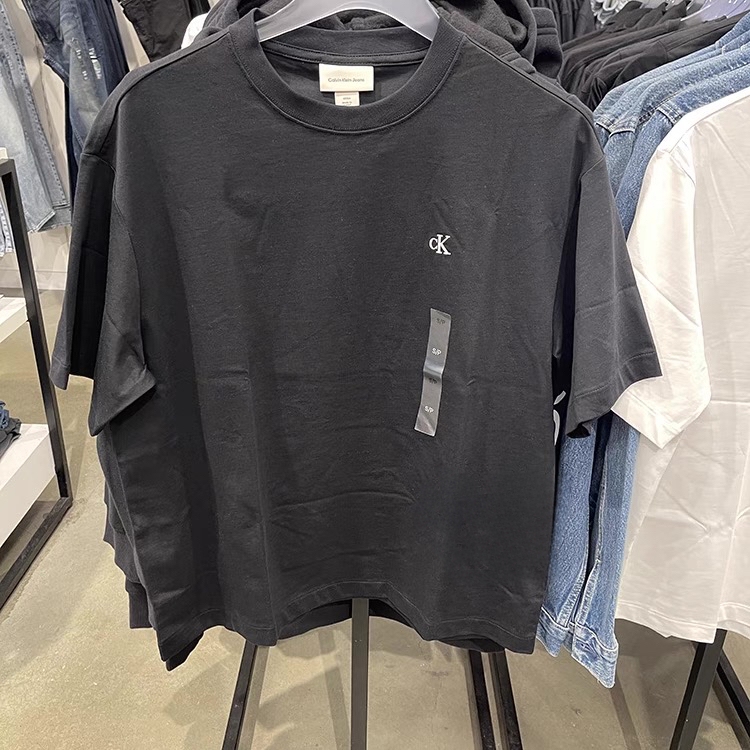 Domestic In-Stock Calvin Klein Jeans Men's Summer Casual Loose Pure Cotton Short-Sleeved Round Neck T-Shirt