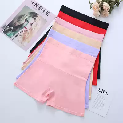 Four-corner underwear women cotton high-waisted cotton boxer women's safety pants anti-light pants thick bottoming wholesale