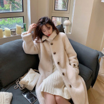 Yang small roll Lady Grade real fur one lamb wool coat long fur coat women winter 2020 New