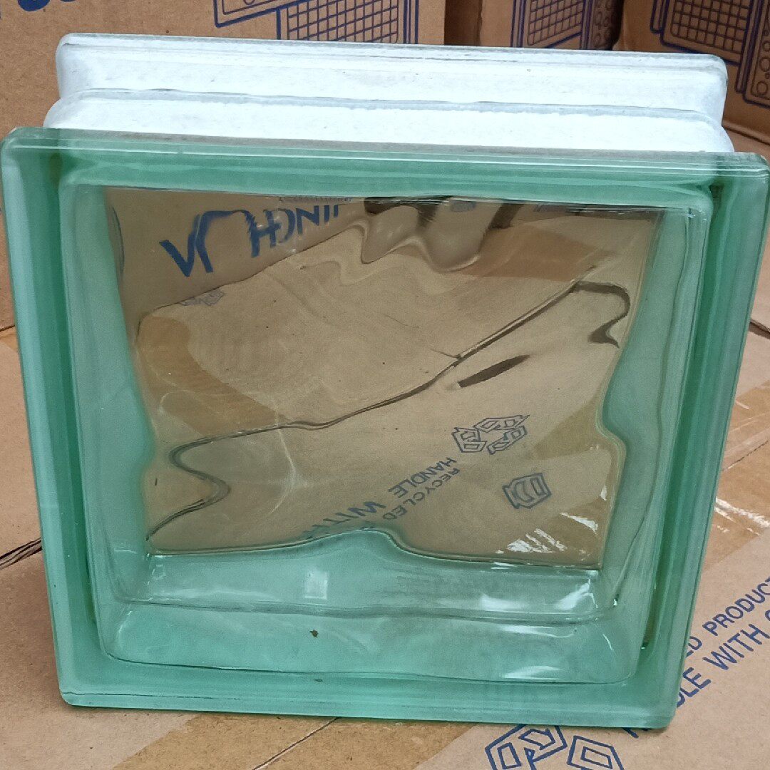 Jinghua brand colored hollow glass brick transparent square partition wall living room porch bathroom curtain wall