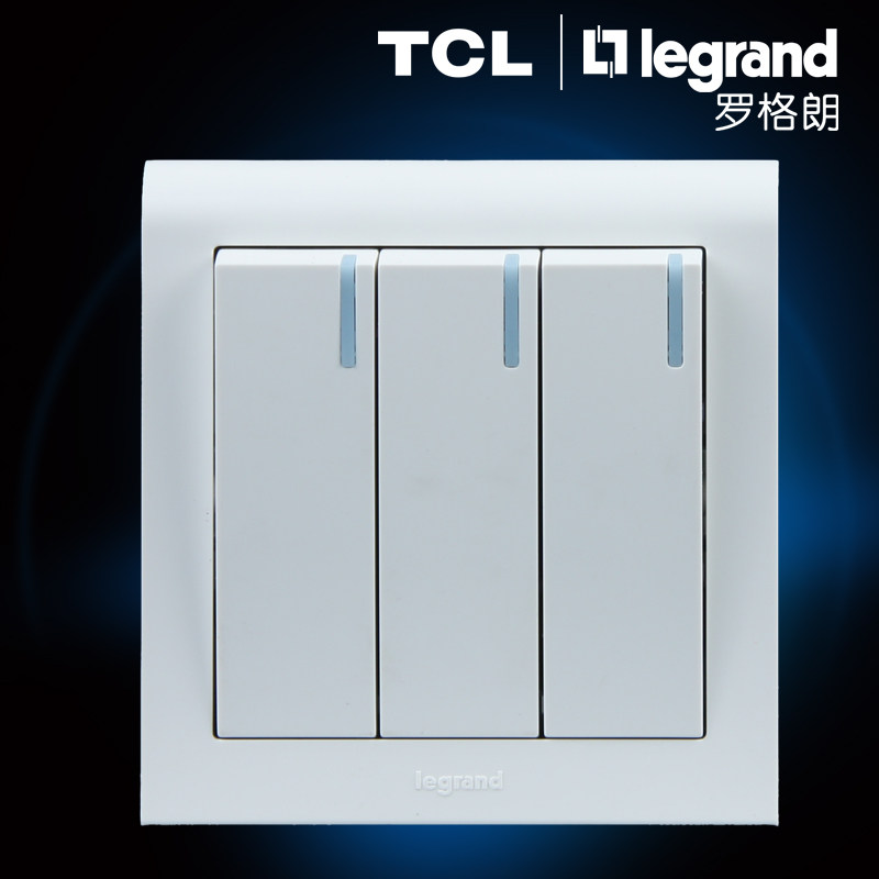 TCLlegrand Rogue K5 switch panel socket double control switch triple open double panel hot pin 