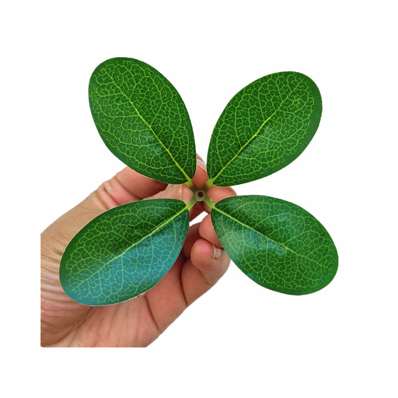 Simulated Leaf Glued Small Green Leaf Money Leaf Four-Leaf Bayberry Leaf Fruit Shop Gift Box Decoration Display Ornaments Fortune