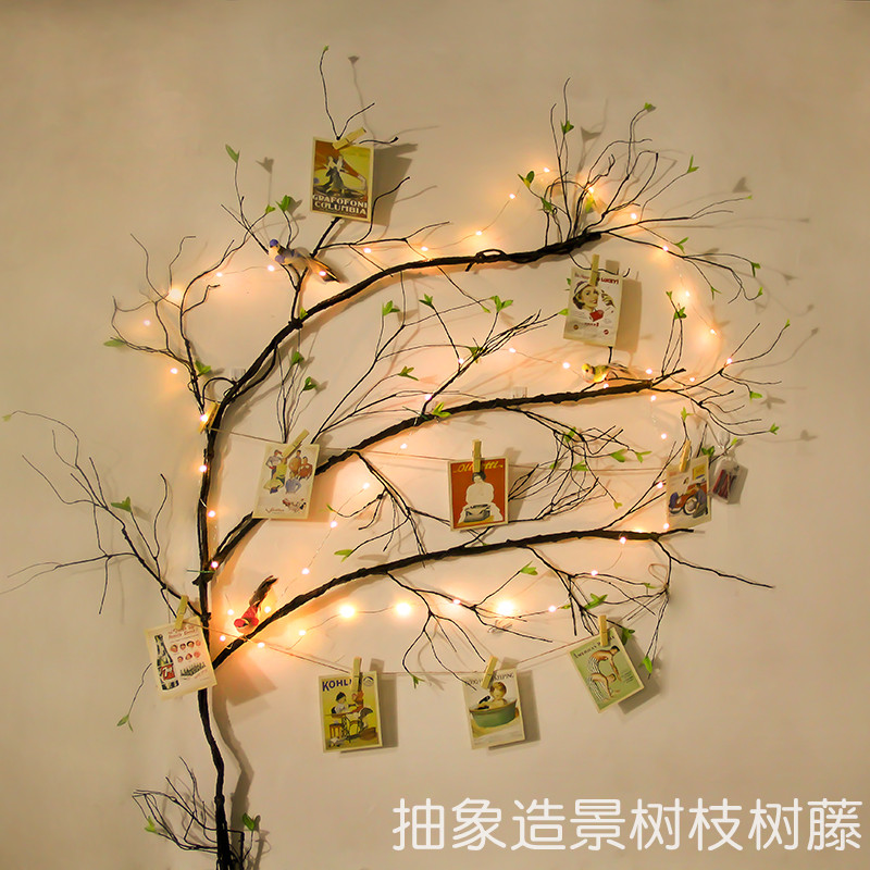 Usd 4 96 Simulation Tree Vine Rattan Fake Branches Dry Leaves Simulation Tree Vine Rattan Fake Branches Dry Leaves Interior Decorative Plants Wall Hanging Background Landscaping Led Lights