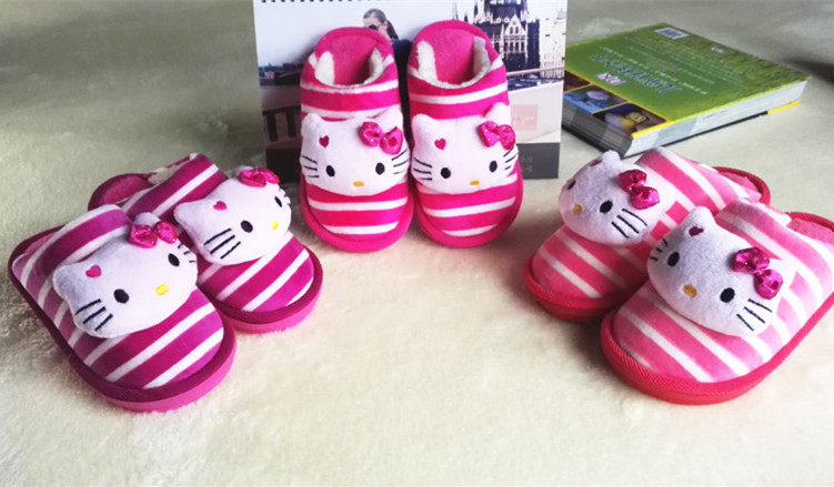 Pantoufles enfants en suède pour hiver - semelle plastique - Ref 1005248 Image 16