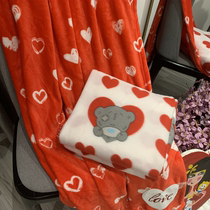 Warm bear ~ value-for-money cute cartoon plush blanket nap blanket office cover leg blanket ins sofa blanket