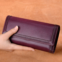 2022 new womens bag leather wallet long trendy fashion ladies leather buckle clutch wallet wallet card holder