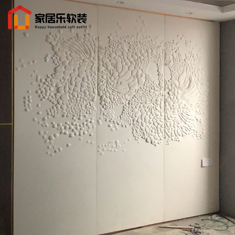 Home music cut light relief soft foreskin carved hard bag background wall project custom hotel bedroom living room custom