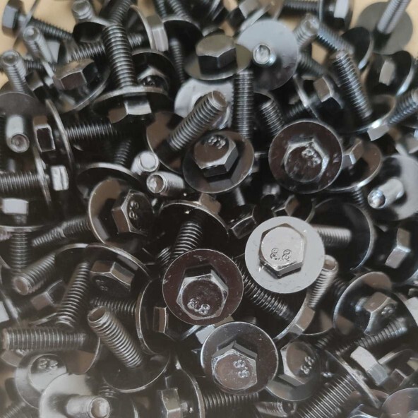 6mm Screw Bolts for Auto Repair Shops, 6Mmx24Mm Black Screws for Cars, Motorcycles, and Electric Vehicles, Galvanized and Rust-Proof