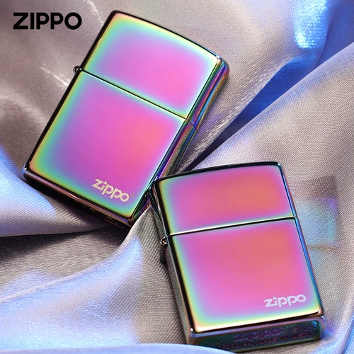 Новый официальный подлинный Zippo более легкий подлинный ветрозащитный керосиновый фэнтези -цветный цвет ледяное лицо подарки подарка на заказ гравировки