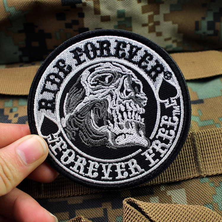 Fight for Freedom Embroidery Velcro Armband Badge Forever Free Tactical Pack Patch Army Fan Medal