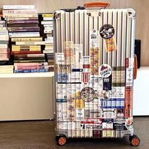 High-end retro airline boarding pass ticket checked label box sticker original suitcase anti-lost sticker 40 pieces