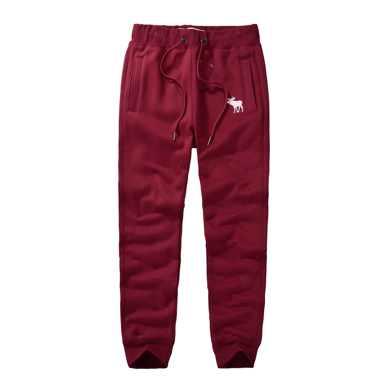 Quần Wei nam mỏng mảnh mùa xuân và mùa thu cotton đen cộng với nhung dày đóng kín quần thể thao mùa đông trẻ quần thun nam