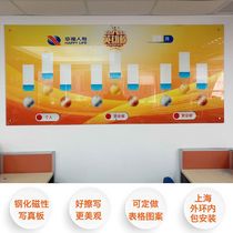 Customizable photo form Tempered magnetic glass whiteboard Hanging office meeting teaching training Home blackboard wall